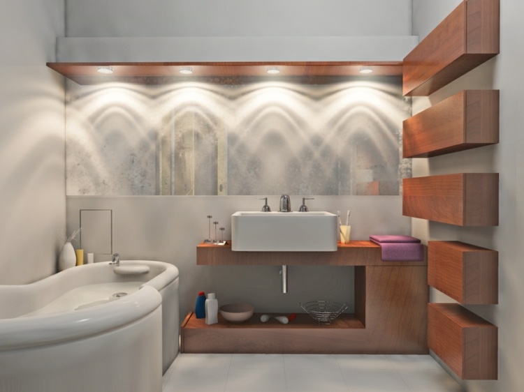 effekt beleuchtung badezimmer badewanne design idee