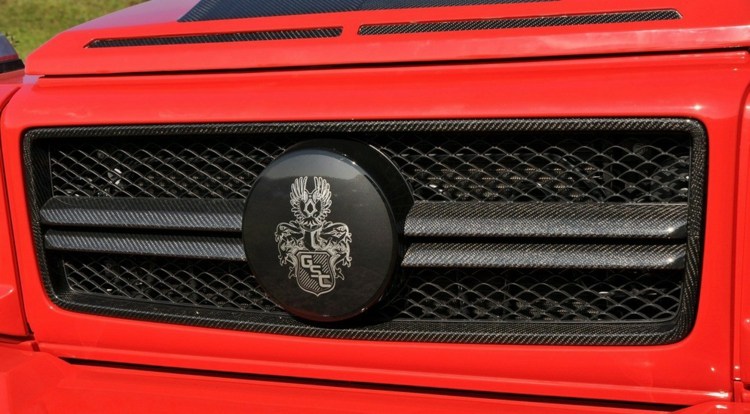 emblem tuning gitter schwarz lackierung rot mercedes g klasse