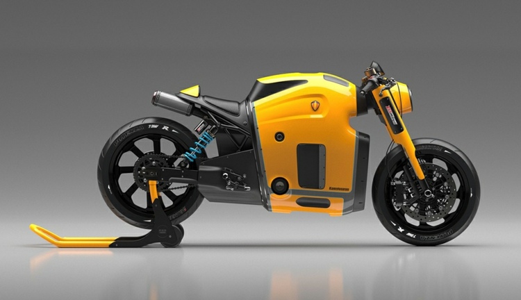 gelbes koenigsegg motorrad design konzept burov