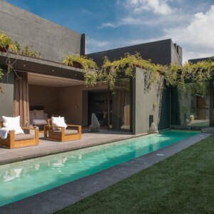 grau haus terrasse pool dachgarten sessel outdoor einrichtung