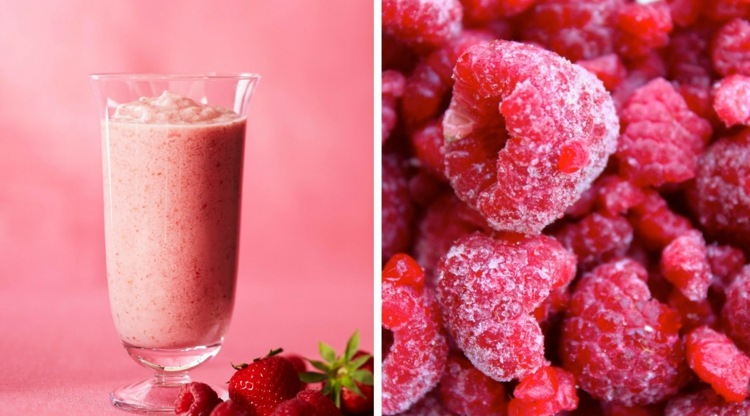 himbeeren smoothie erdbeeren glas rezepte ideen