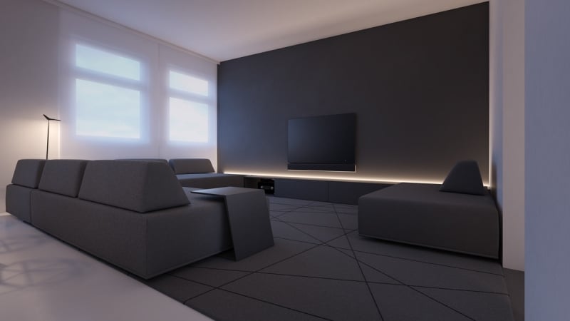 indirekte-beleuchtung-led-schwarzes-wohnzimmer-minimalistisch-modern