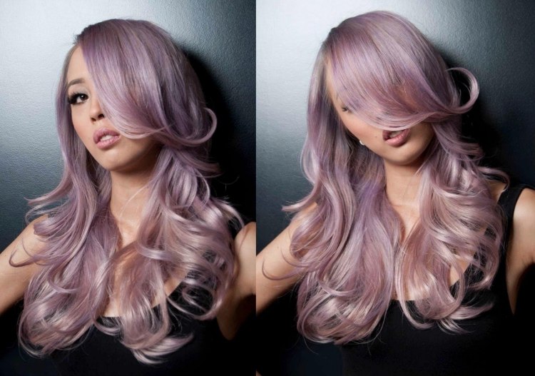 langhaarfrisuren-2015-farbe-blont-violet-lilac-mode-trends