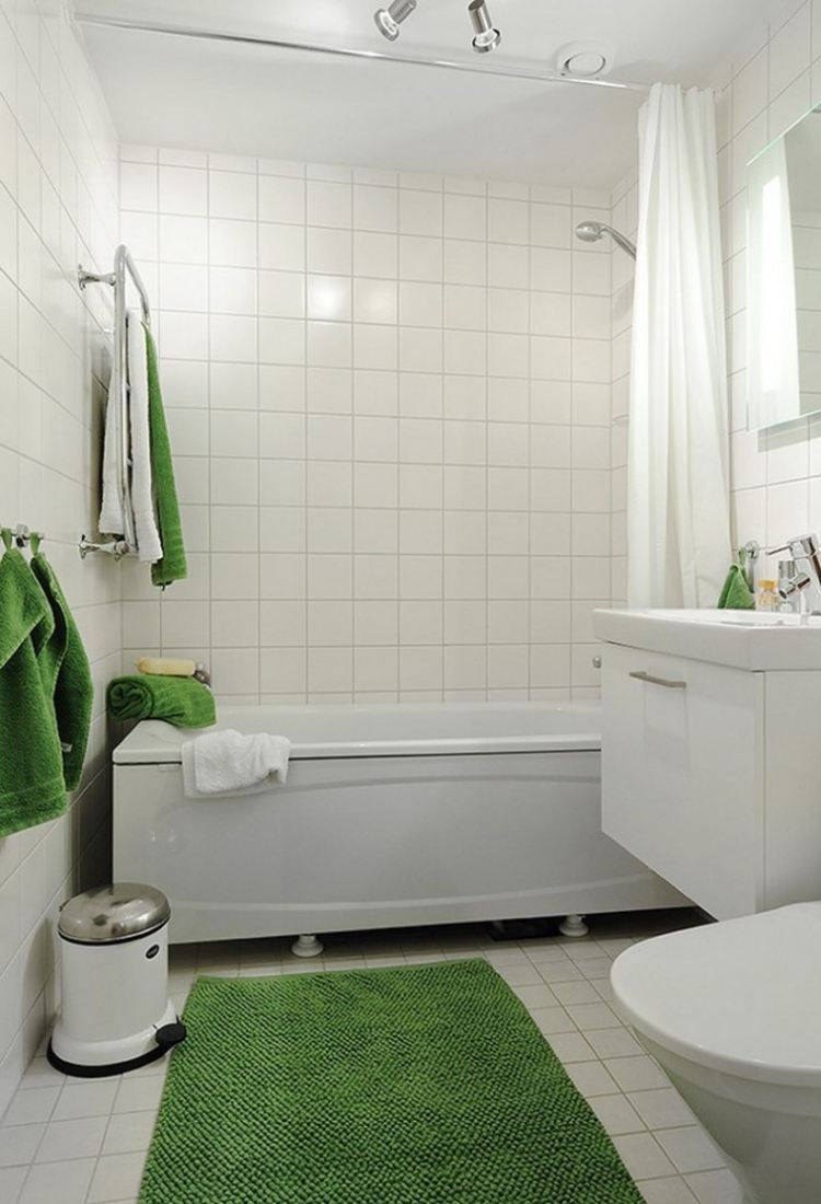 moderne-badezimmergestaltung-fliesen-klein-bad-gruen-schlicht-weiss-gerade-linien