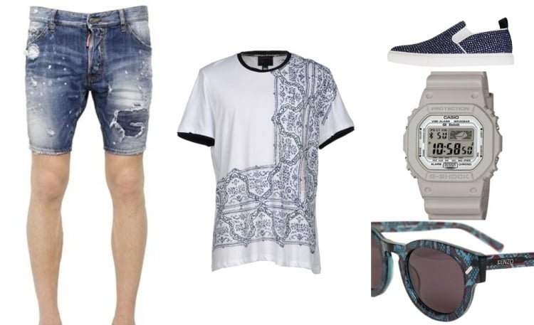 outfits-sommer-2015-jeanshose-tshirt-cavalli-sneakers-uhr-gshock-brille-kenzo