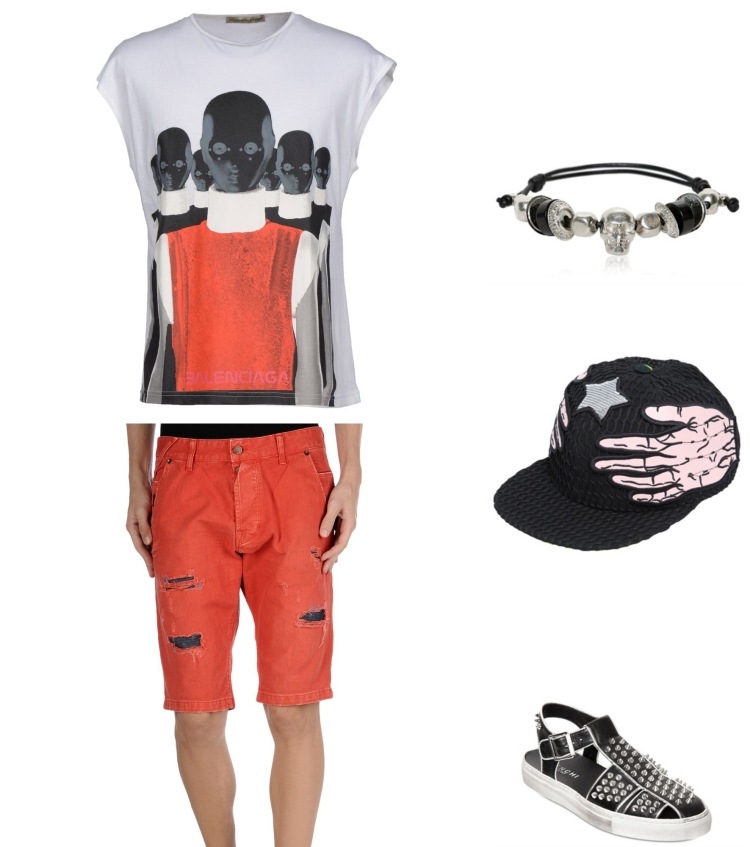 outfits-sommer-2015-tshirt-balenciaga-hose-50carat-armband-amcq-kappe-ateliervlisco