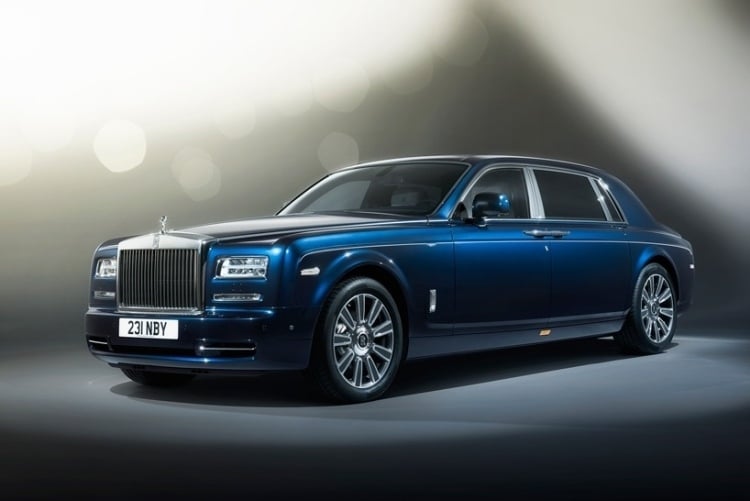 Rolls Royce Phantom Limelight -blau-luxus-auto-prominenten-schoen-vorne
