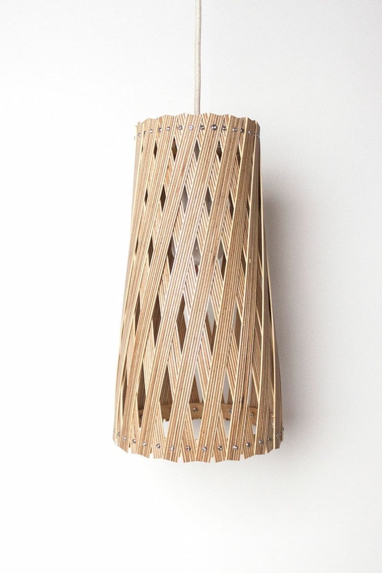 schmal design lampen aus sperrholz leisten birken holz