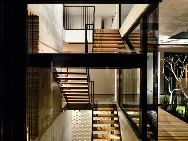 treppe glas look holz stufen modern design mckimm