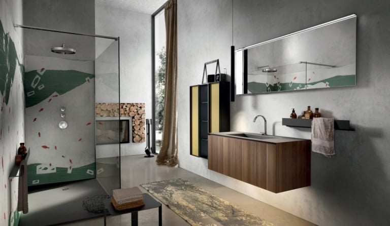 Badezimmermoebel-Holz-Wandspiegel-Badezimmer-Ideen