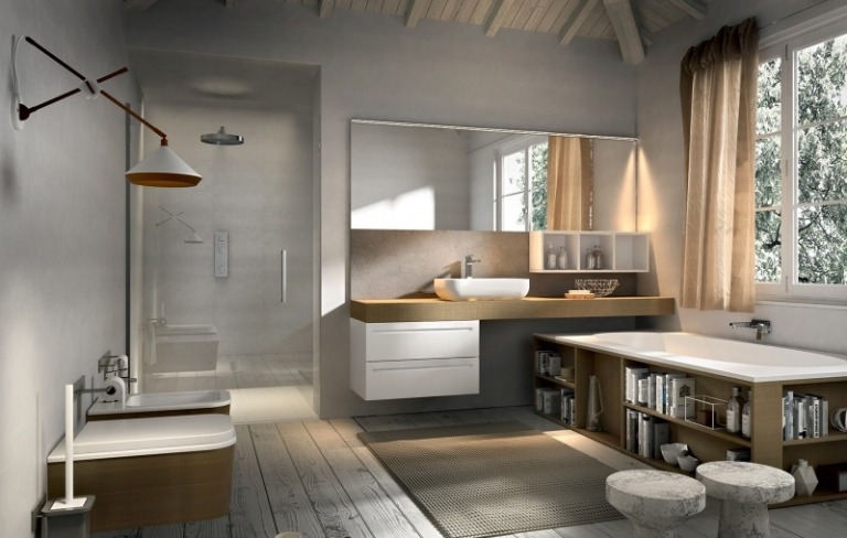  Badezimmermöbel aus Holz - moderne Einrichtung