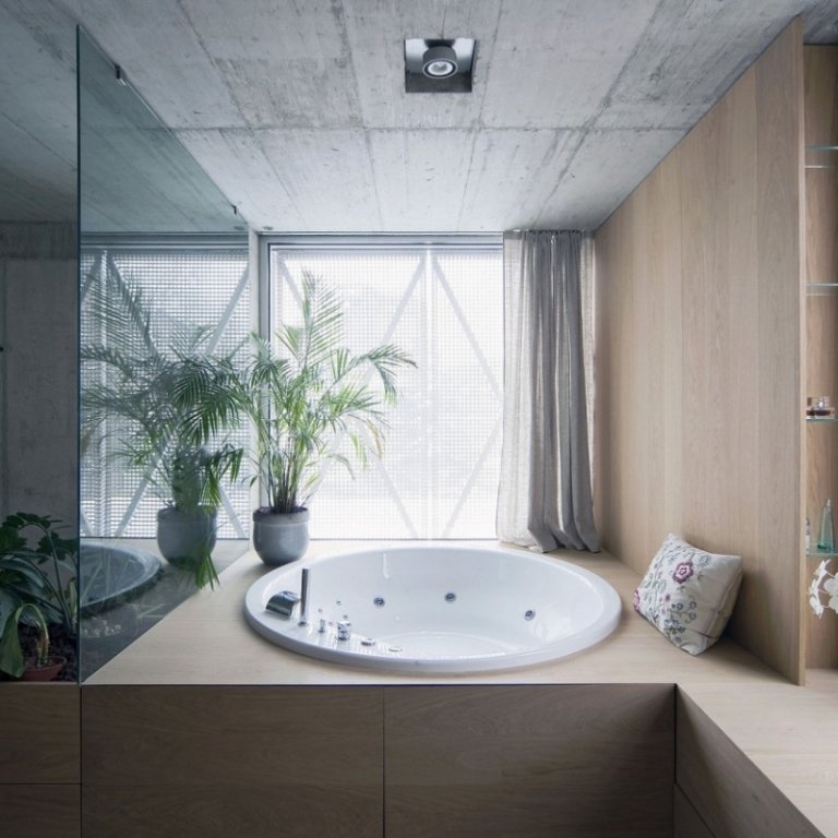 Einrichtungsideen-Wohnstilen-Einbau-Badewanne-Spiegelwand