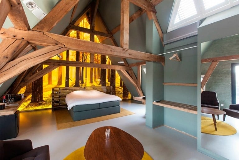 Einrichtungsideen-Wohnstilen-Schlafzimmer-Design-Holz-Balken