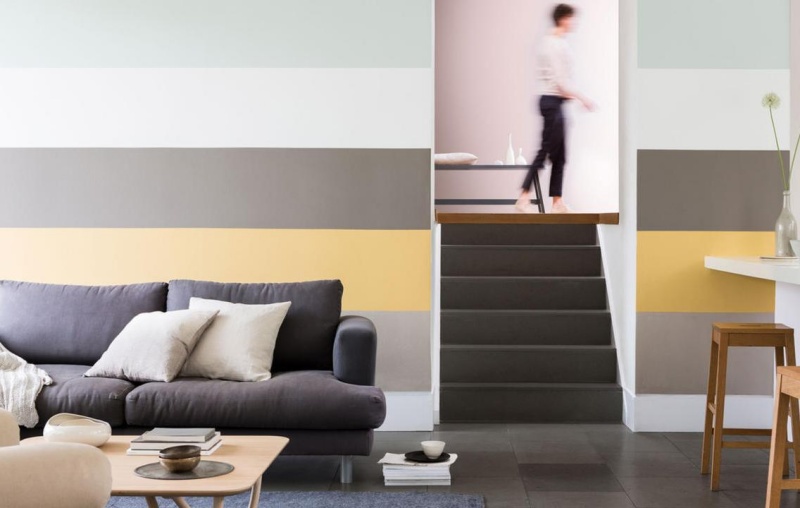 Farbe-Wohnung-Wohnzimmer-Streifen-Pastellnuancen