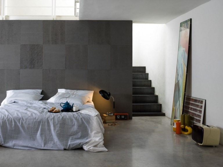 Farben-Wand-Schlafzimmer-Grau-Wandgestaltung