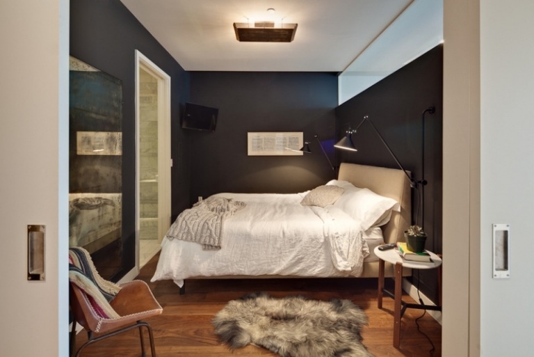 Farben-Wand-Schlafzimmer-schwarz-modern-weiss