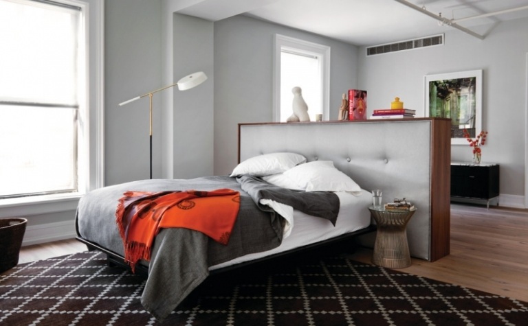 Kopfteil-Bett-modern-freistehend-Leder-Holz-Einrichtung