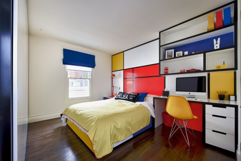 Schlafzimmer-Rot-modulare-Moebel-Gestaltungsideen