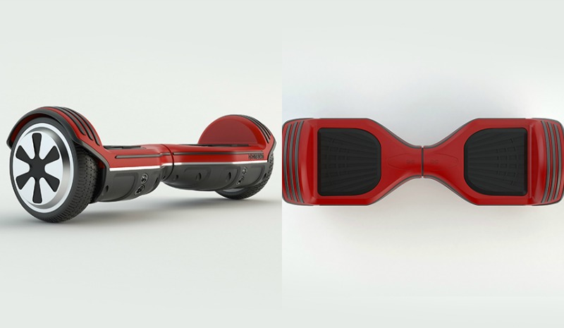 Segway-ohne-Griff-rote-Farbe-modern