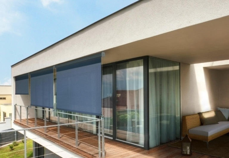 Sonnenschutz-Terrassenueberdachung-Rollos-Ideen-modern-aussen