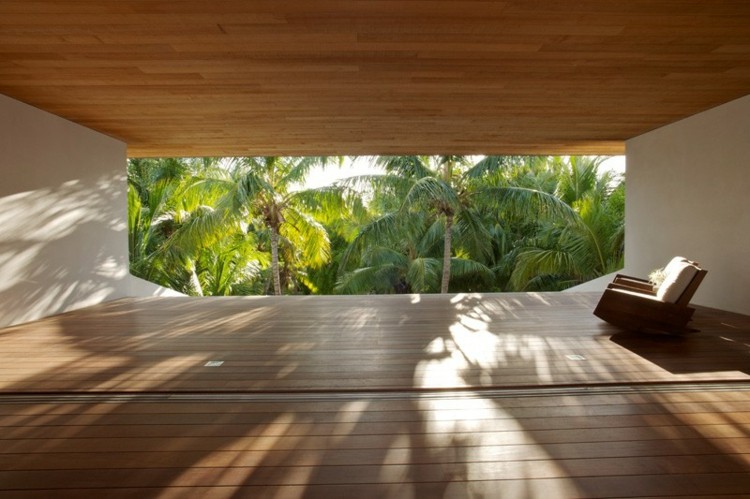 beach stil haus eingang treppe sessel pflanzen palmen natur