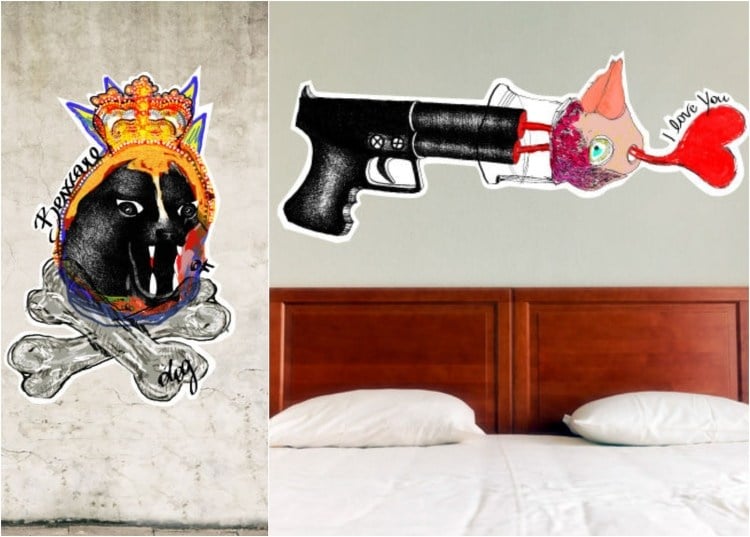 coole-wandtattoos-jugendzimmer-abstrakt-graffiti-art