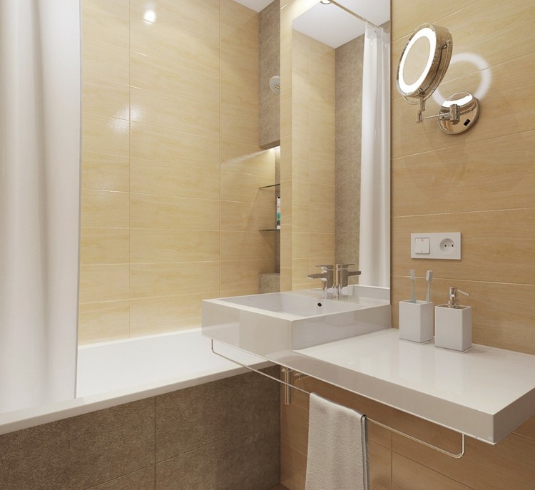 einrichtungsideen für kleine räume bad design modern badewanne vorhang