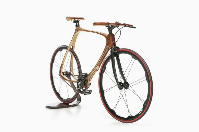 fahrrad aus carbon und holz design italien