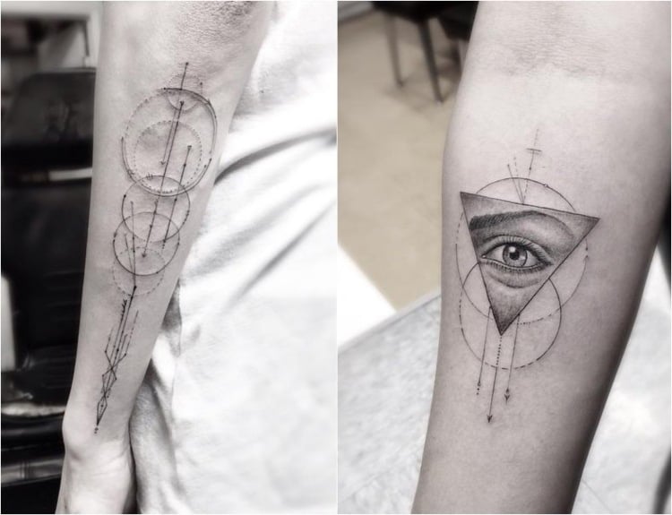 filigrane-tattoo-motive-kreise-feine-linien