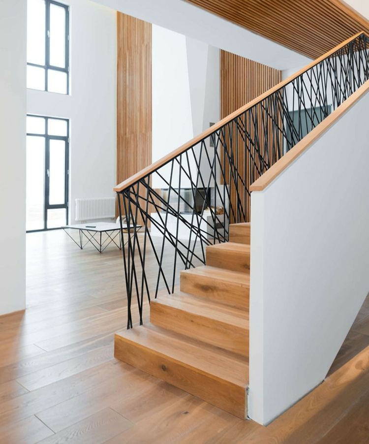 idee design inneneinrichtung holz treppe gelaender modern skandinavisch