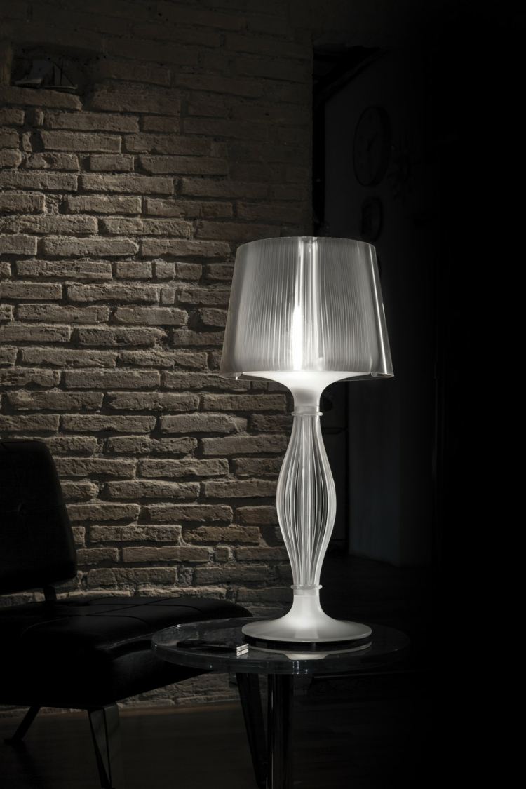 ideen lampen beistelltisch wohnzimmer liza transparent glas