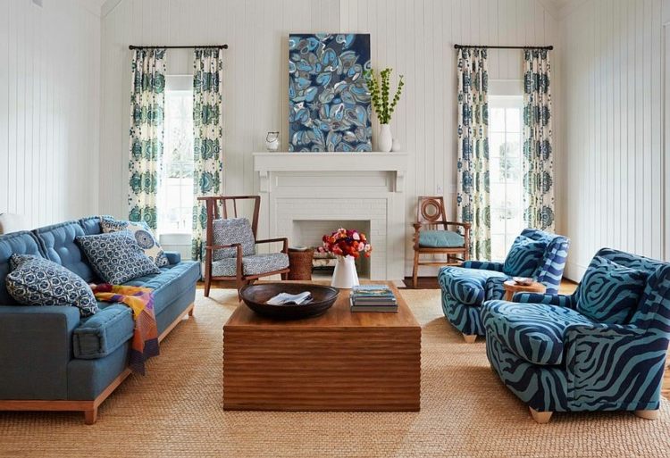 interieur trends im sommer meer blau beach stil inspiration wohnzimmer