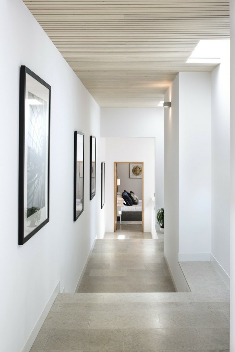 interieur weissem villa fussboden bilder wand design minimalistisch