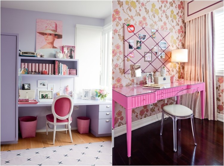 jugendzimmer-farbgestaltung-madchen-pink-lila-schreibtisch-lernplatz