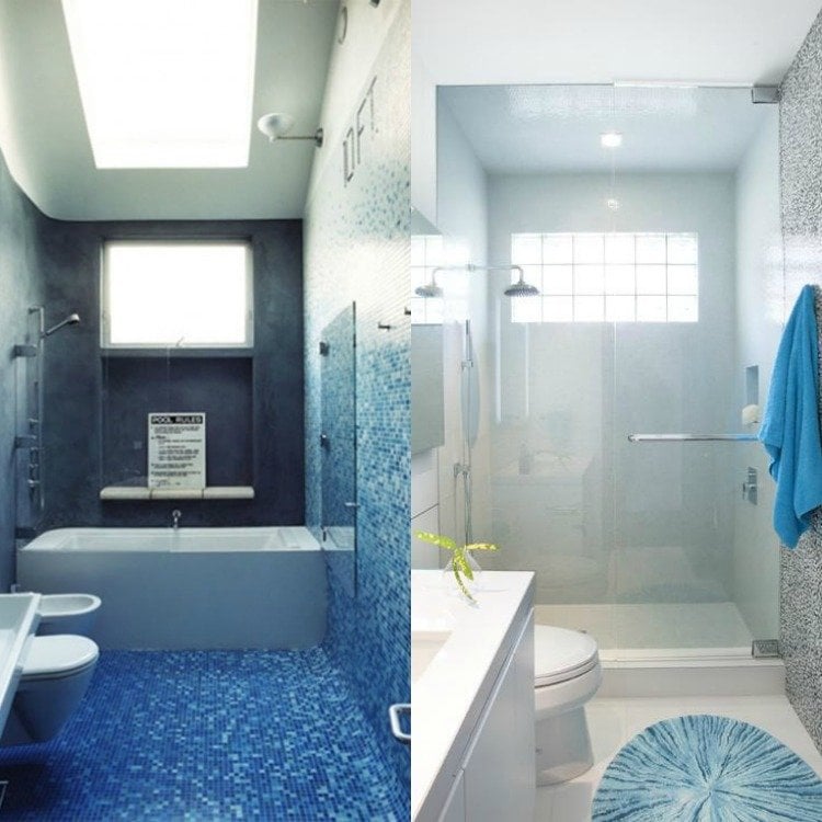kleines-badezimmer-blaue-weisse-fliesen-mosaik-badewanne-glasdusche-fenster