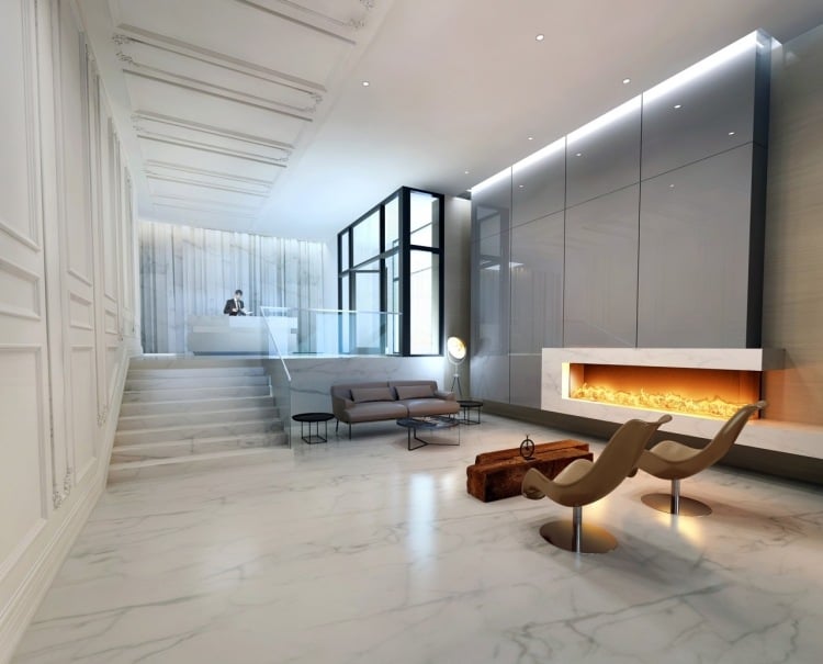 marmorboden-zu-hause-modern-villa-eingang-flur-lounge-treppe-weiss-grau-dekorativ-kamin