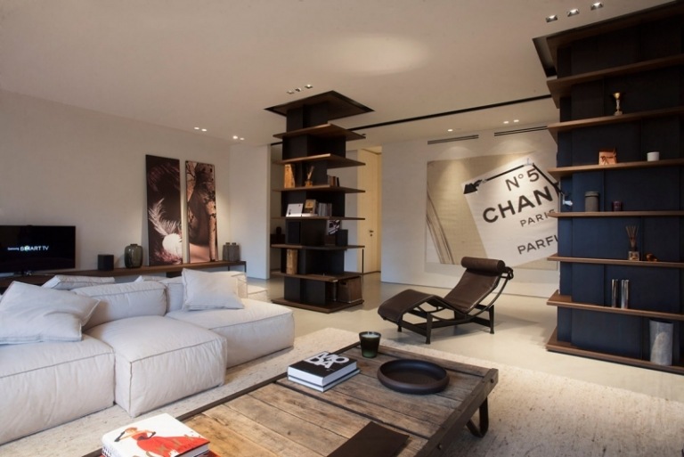 moderne-Wohnzimmer-Bilder-Ideen-Sessel-Leder-Wohnlandschaft