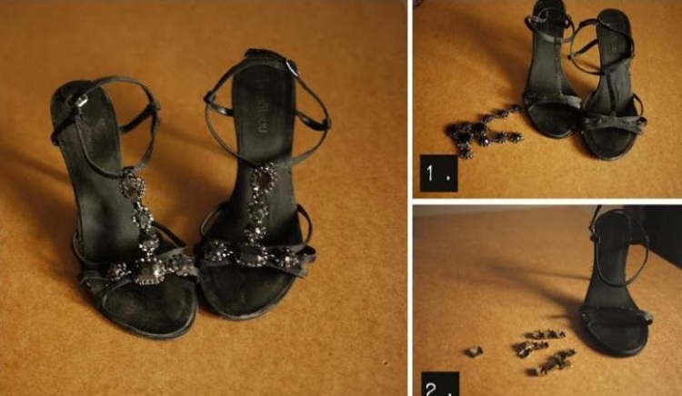 sandalen-aufpeppen-schwarz-high-heels-steine-kapseln-elegant