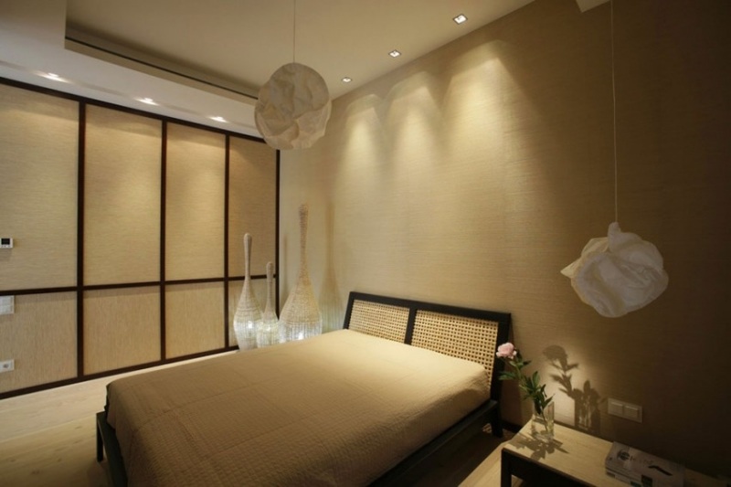 schlafzimmer-einrichtung-japanischer-stil-beige-farbe