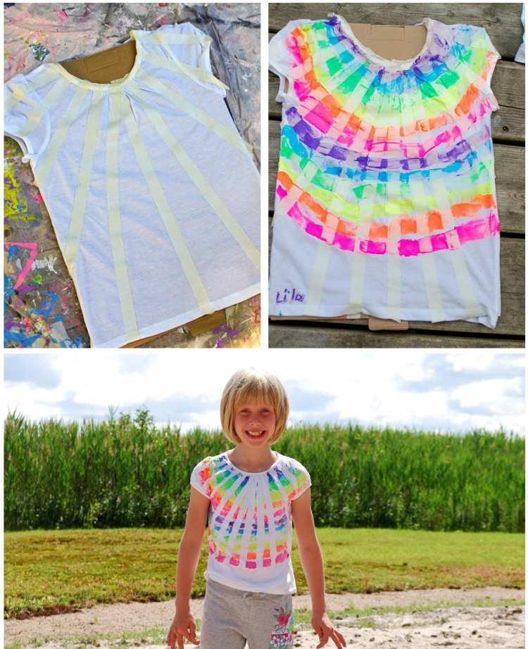 t-shirt-selbst-bemalen-textilfarbe-kinder-regenbogen-farben-malerband