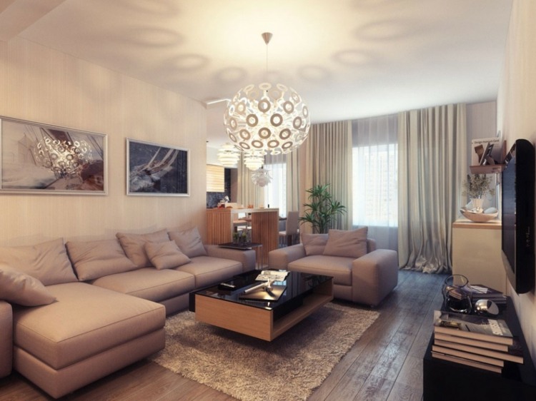 wohnzimmer lichteffekt schatten kugel lampe couch teppich