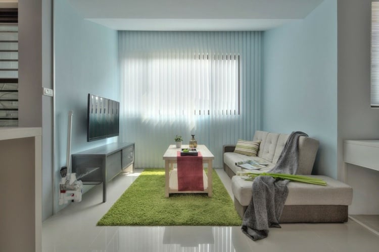 1 zimmer wohnung einrichten couch modern stil sitzecke wohnzimmer
