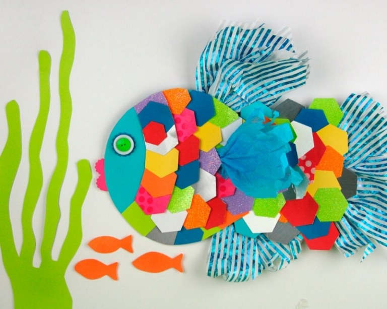 Deko-Ideen-selbermachen-Kinderzimmer-Papier-Fisch