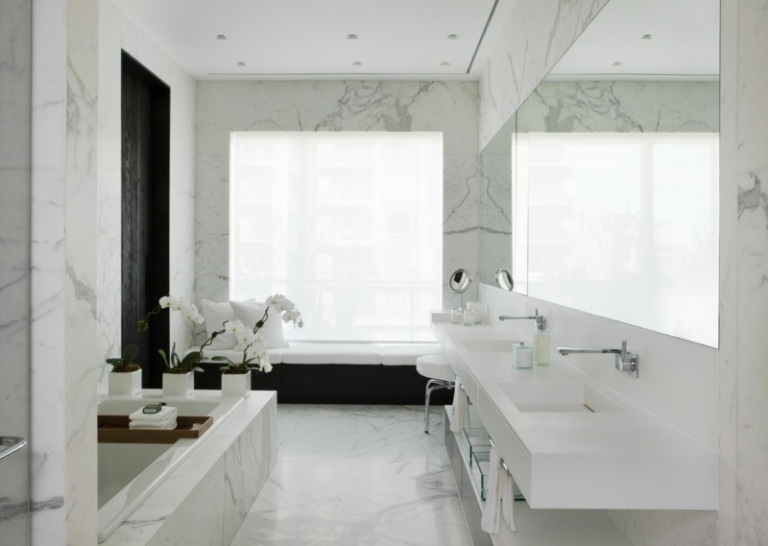 Marmorboden-Marmorfliesen-Wand-Gestaltungsideen-Badezimmer
