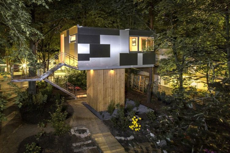 architektur baumhaus outdoor gestaltung urban wohnidee