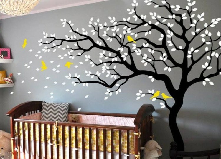Baum Wandtattoo im Kinderzimmer - 24 kreative Anregungen