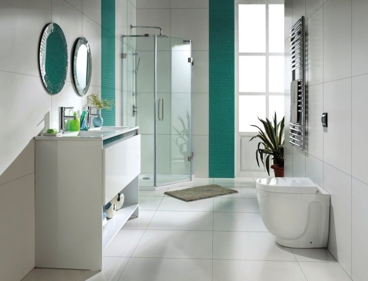 beste-farbe-badezimmer-tuerkis-weiss-klo-duschkabine-doppelt-waschtisch