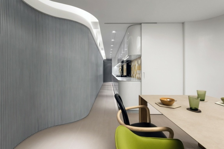 decken design beleuchtung korridor kueche fussboden beige