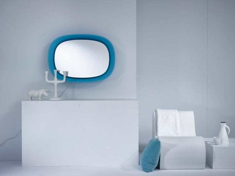 design spiegel scoop rashid stil blau farbe organisch