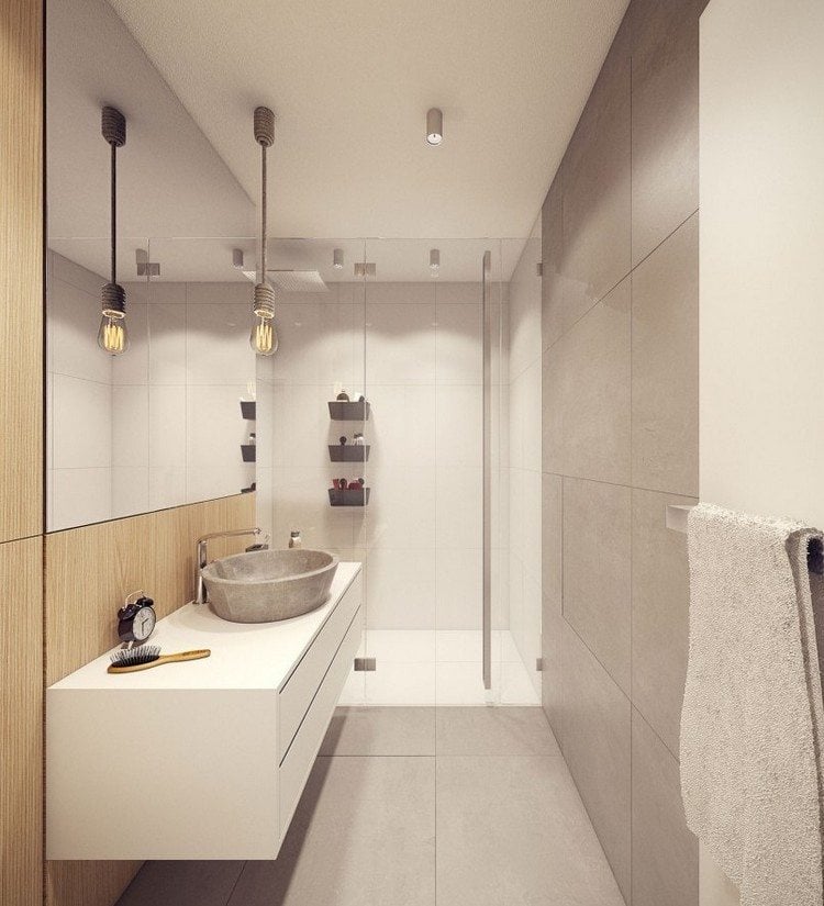 Ebenerdige Dusche in 55 attraktiven modernen Badezimmern